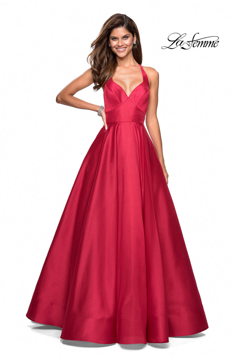 Ball gown, low-back, a-line quinceanera or prom dress from La Femme